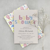Cute Boho Baby shower Kaart