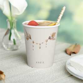 Cute Boho Baby shower Papieren Bekers