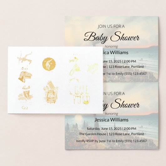 Cute Boho Baby Shower UPDATE Folie Kaarten (Display)