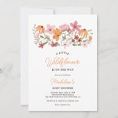 Cute boho beadow baby shower van kleine wilde bloe kaart (Voorkant)