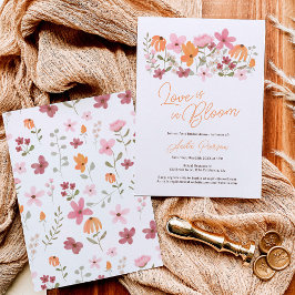 Cute boho beadow vrijgezellenfeest van kleine wild kaart