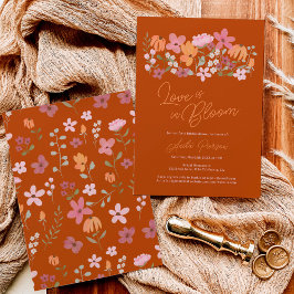 Cute boho beadow vrijgezellenfeest van kleine wild kaart