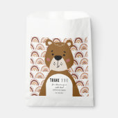 Cute Boho Bear Rainbow Neutral Baby Shower  Bedankzakje (Voorkant)