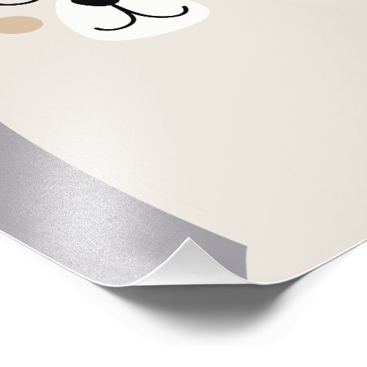 Cute Boho Beer Nursery Decor Artwork Poster (Hoek)