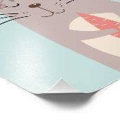 Cute Boho Bunny Nursery Decor Artwork Poster (Hoek)