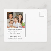 Cute Boho Cactus We hebben familiefoto's verplaats Aankondigingskaart (Achterkant)