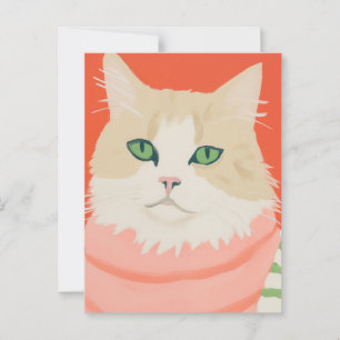 Cute Boho Cat Briefkaart