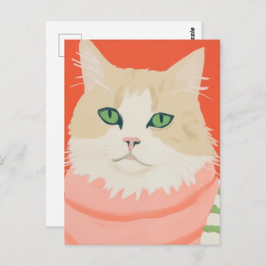 Cute Boho Cat Briefkaart (Voorkant / Achterkant)