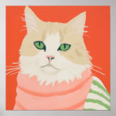 Cute Boho Cat Poster (Voorkant)