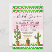 Cute Boho Chic Cactus Tribal Vrijgezellenfeest Kaart (Voorkant)