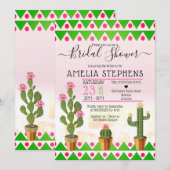 Cute Boho Chic Cactus Tribal Vrijgezellenfeest Kaart (Voorkant / Achterkant)