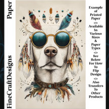 Cute Boho Chic Labrador Hond CK8 Scrapbook Papier