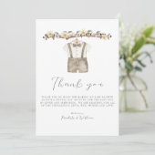 Cute Boho Clothes Baby shower Hartelijk dank Bedankkaart (Staand voorkant)