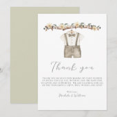 Cute Boho Clothes Baby shower Hartelijk dank Bedankkaart (Voorkant / Achterkant)