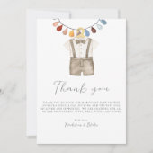 Cute Boho Clothes Boy Baby shower Dank je wel Bedankkaart (Voorkant)