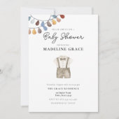 Cute Boho Clothes Boy Baby shower Invitation Kaart (Voorkant)