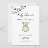 Cute Boho Clothes Girl Baby shower Invitation Kaart (Voorkant)
