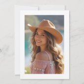 Cute Boho Cowgirl Charming Quinceañera with Kaart (Achterkant)