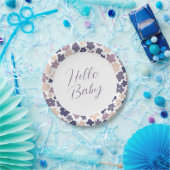 Cute Boho Daisy Baby Borrel Papieren Bordje (Feest)