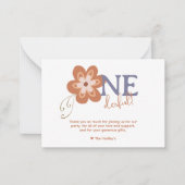 Cute Boho Daisy Dank je Kaart Notitiekaartje (Voorkant)