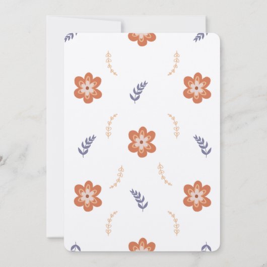 Cute Boho Daisy Onederful First Birthday Kaart (Achterkant)