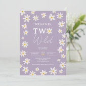 Cute boho daisy rainbow twee wild 2e verjaardag ki kaart (Staand voorkant)