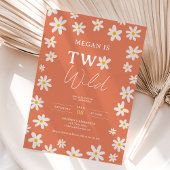 Cute boho daisy rainbow twee wild 2e verjaardag ki kaart