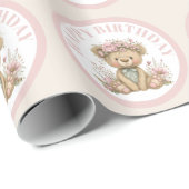 Cute Boho Dieren Verjaardagsfeestje Cadeaupapier (Rol Hoek)