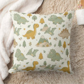 Cute Boho Dinosaurus Patroon Buitenkussen Kussen (Deken)