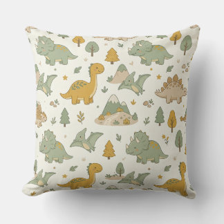 Cute Boho Dinosaurus Patroon Buitenkussen Kussen