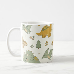 Cute Boho Dinosaurus Patroon Koffiemok