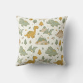 Cute Boho Dinosaurus Patroon Kussen (Achterkant)