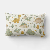 Cute Boho Dinosaurus Patroon Lendekussen Kussen (Achterkant)