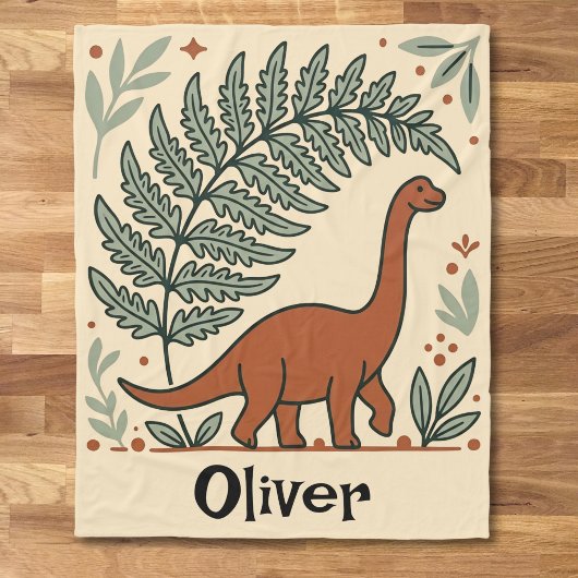 Cute Boho Dinosaurus Slaapkamer Fleece Deken