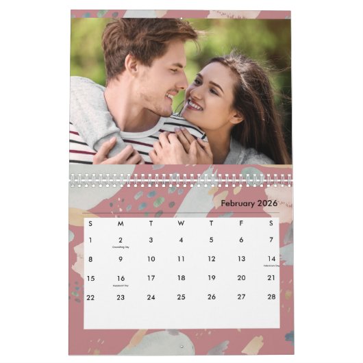 Cute Boho Family Creëer Your Ewn Photo Kalender (Feb 2026)