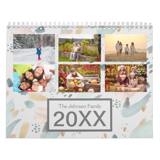 Cute Boho Family Creëer Your Ewn Photo Kalender (Hoes)