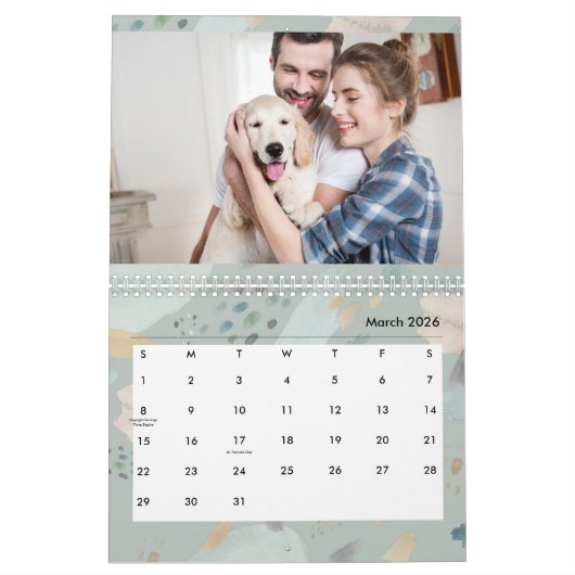Cute Boho Family Creëer Your Ewn Photo Kalender (Mar 2026)
