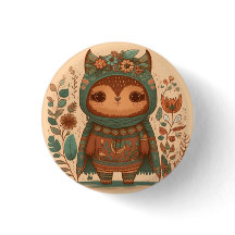 Cute boho floral owl