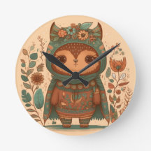 Cute boho floral owl
