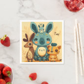 Cute boho floral rabbit custom  servet (Insitu)