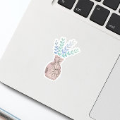 Cute Boho Floral Vase Blue Sticker