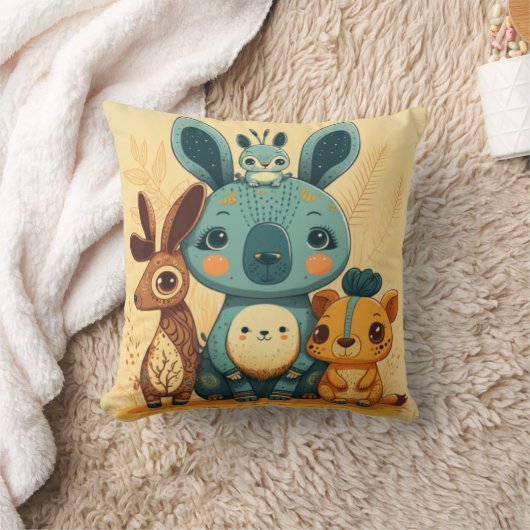 Cute boho florale konijn kussen (Deken)