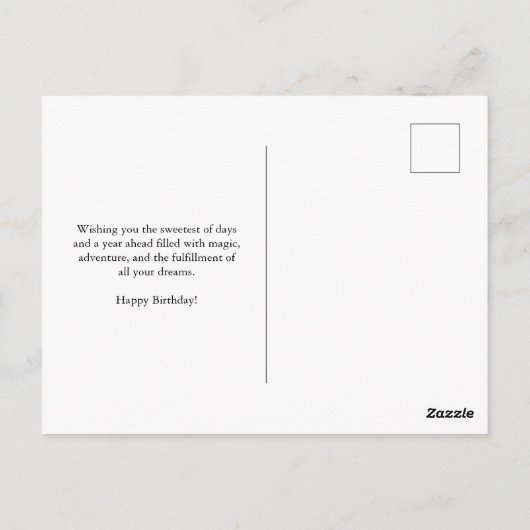 Cute Boho Fox Happy Birthday Card with Dreamcatche Briefkaart (Achterkant)