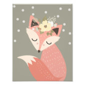 Cute Boho Fox Nursery Decor Artwork Poster (Voorkant)