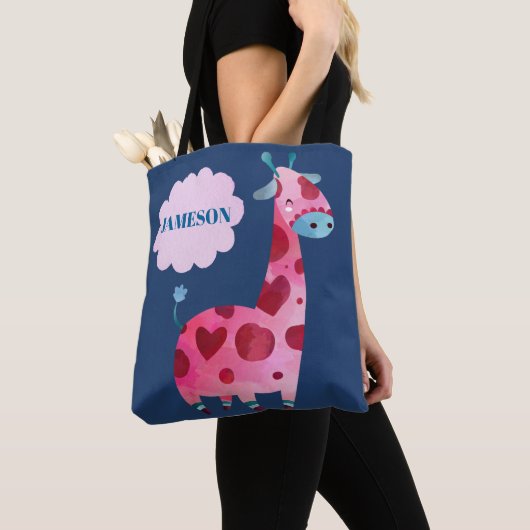 Cute Boho Giraffe Baby Diaper Tote Bag (Dichtbij)