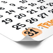 Cute Boho Halloween Countdown Poster (Hoek)