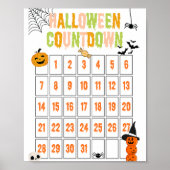 Cute Boho Halloween Countdown Poster (Voorkant)