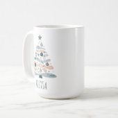 Cute Boho Kerstboom Koffiemok (Voorkant links)