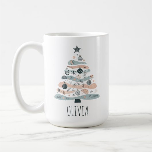Cute Boho Kerstboom Koffiemok (Links)