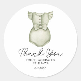 Cute Boho Kleding Meisje Baby Shower Sticker